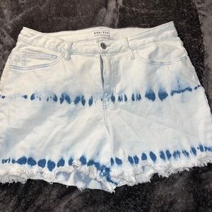 Jean Tie Die Design Shorts Plus size 14W